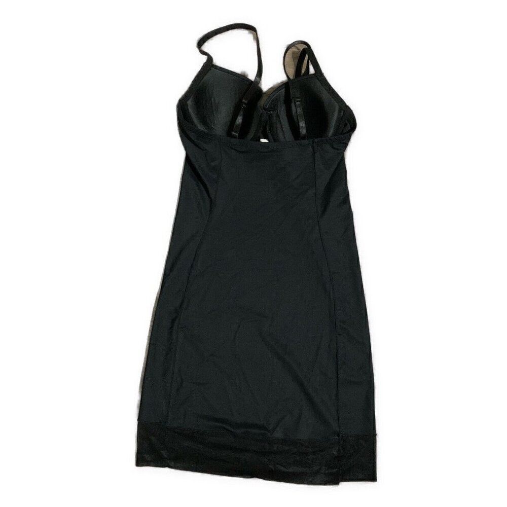 Womens Solid Black Padded Nightie Nightgown Lingerie Under Wire Small